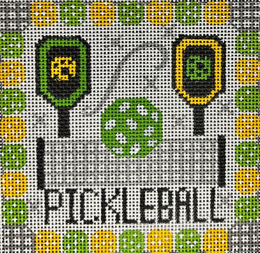 click here to view larger image of Pickleball Square (hand painted canvases)