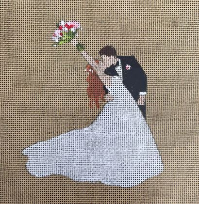 click here to view larger image of Bride and Groom Dipping (hand painted canvases)