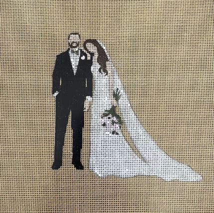 click here to view larger image of Bride and Groom  (hand painted canvases)