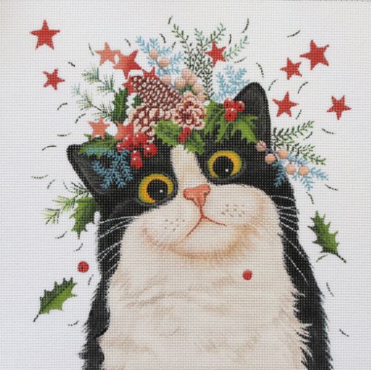 click here to view larger image of Winter Cat (hand painted canvases)