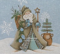 click here to view larger image of Santa - Paisley w/Background (hand painted canvases)