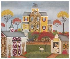 click here to view larger image of Yellow House Farm (hand painted canvases)
