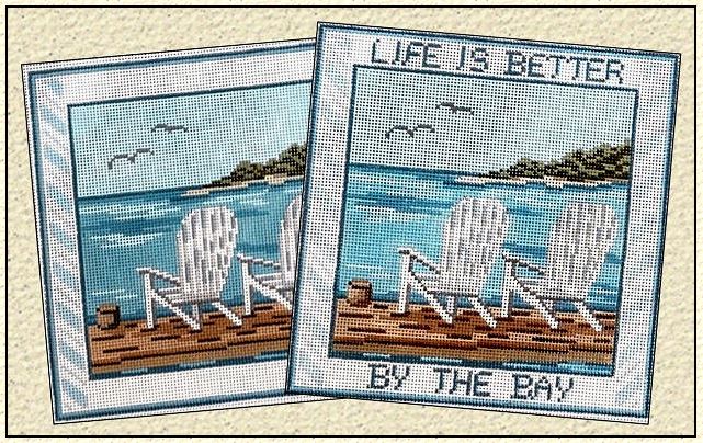 click here to view larger image of Better by the Bay - Adirondack Chairs (hand painted canvases)