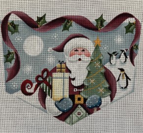 click here to view larger image of Santa Stocking Cuff (hand painted canvases)