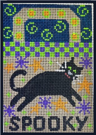 click here to view larger image of Spooky Cat Treat Bag (hand painted canvases)