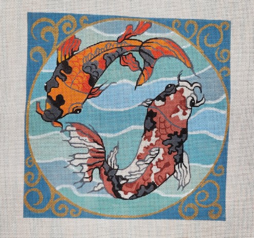 click here to view larger image of Koi Fish Duo (hand painted canvases)