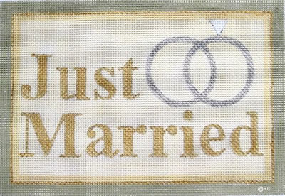 click here to view larger image of Just Married (hand painted canvases)