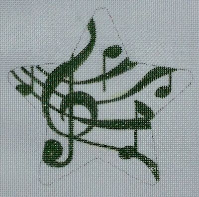 click here to view larger image of Green Music Star (hand painted canvases)