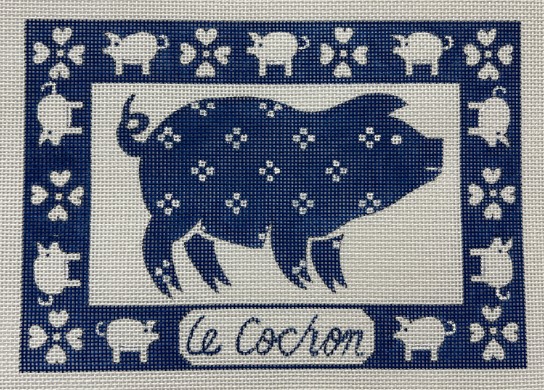 click here to view larger image of Le Cochon - Pig (hand painted canvases)