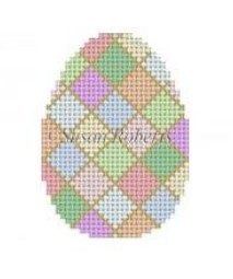 click here to view larger image of Diamonds Egg (hand painted canvases)