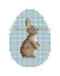 click here to view larger image of Bunny w/Lattice Egg (hand painted canvases)