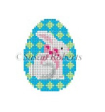 click here to view larger image of Pink Bow Rabbit Egg (hand painted canvases)