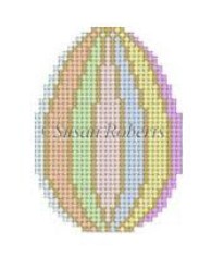 click here to view larger image of Vertical Stripes Egg (hand painted canvases)