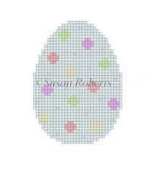 click here to view larger image of Blue Polka Dot Egg (hand painted canvases)