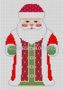 click here to view larger image of Long Coat Santa (hand painted canvases)