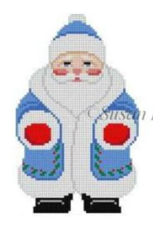 click here to view larger image of Reindeer Coat Santa (hand painted canvases)
