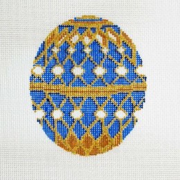 click here to view larger image of Faberge Egg - Blue (hand painted canvases)