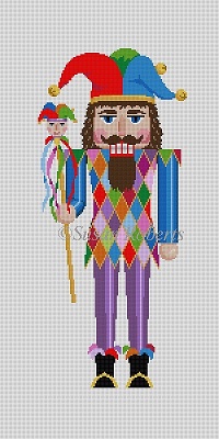 click here to view larger image of Nutcracker - Jester (hand painted canvases)