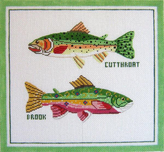 click here to view larger image of Cutthroat/Brook Trout (hand painted canvases)