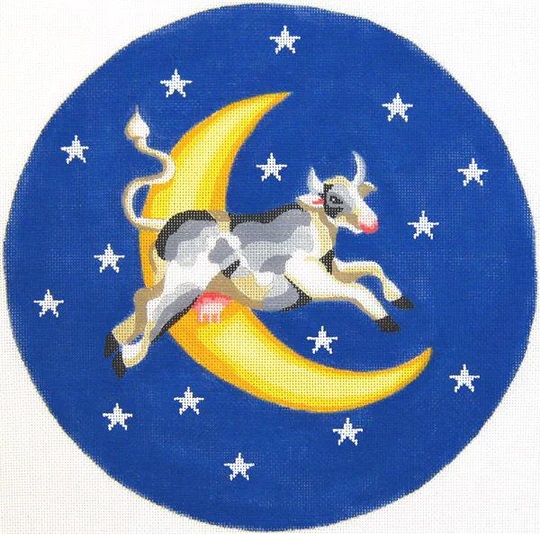 click here to view larger image of Cow Over the Moon (hand painted canvases)