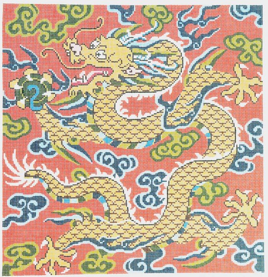 click here to view larger image of Golden Dragon (hand painted canvases)