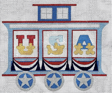 click here to view larger image of American USA Caboose (hand painted canvases)