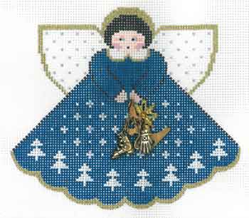 click here to view larger image of Ski Babe/Blue Angel w/Charms (hand painted canvases)