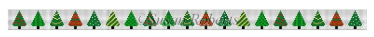 click here to view larger image of Christmas Trees Belt (hand painted canvases)
