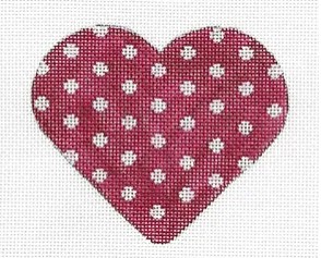 click here to view larger image of Heart - Little White Dots Valentine (hand painted canvases)