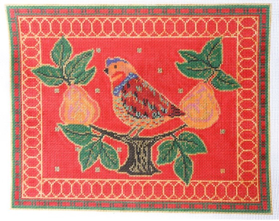 click here to view larger image of Partridge Pillow - 13M (hand painted canvases)