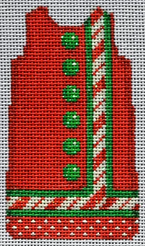 click here to view larger image of Candy Cane Border Mini Shift   (printed canvas)