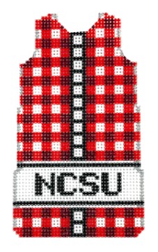 click here to view larger image of NCSU Red Gingham Mini Shift (printed canvas)