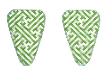 click here to view larger image of Lime Fretwork Scissor Case (printed canvas)
