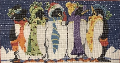 click here to view larger image of Penguins Dressed to Kill (hand painted canvases)