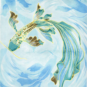 click here to view larger image of Koi Shadow (hand painted canvases)