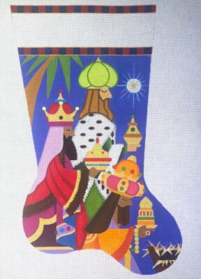 click here to view larger image of Wise Men Stocking - 18M (hand painted canvases)