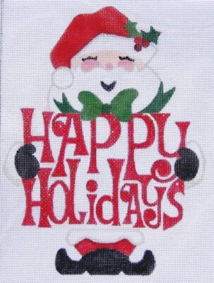click here to view larger image of Happy Holidays Santa - 18M (hand painted canvases)
