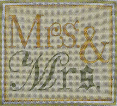 click here to view larger image of Mrs. & Mrs. (hand painted canvases)