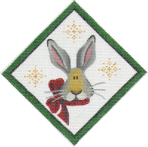 click here to view larger image of Holiday Rabbit (hand painted canvases)