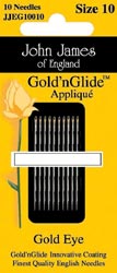 click here to view larger image of John James Gold n Glide Applique Needles (accessories)