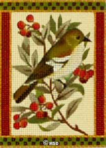click here to view larger image of Vintage Bird Ornament - Brown Bird (hand painted canvases)