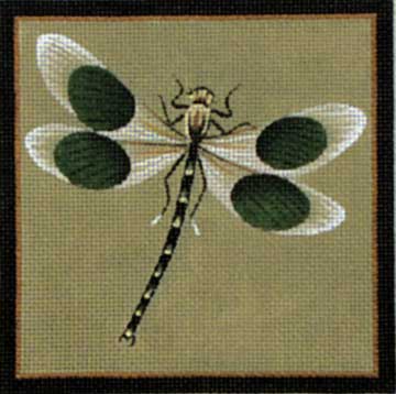 click here to view larger image of Green Spotted Dragonfly (hand painted canvases)