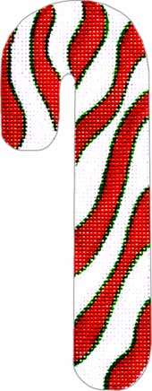 click here to view larger image of Wavey Candy Cane (hand painted canvases)