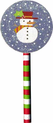 click here to view larger image of Snowman Lollipop (hand painted canvases)