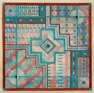 click here to view larger image of Turquoise Trail (Includes Embellishments) (counted canvas work)