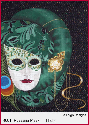 click here to view larger image of Rossana Mask (hand painted canvases)