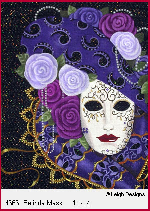 click here to view larger image of Belinda Mask (hand painted canvases)