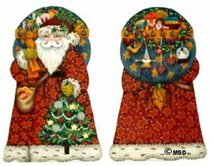 click here to view larger image of Old Fashioned Santa  - 18 mesh (hand painted canvases)