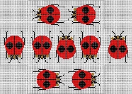 click here to view larger image of Ladybug Brick Cover -13m (hand painted canvases)
