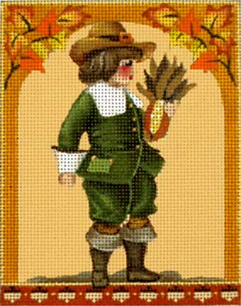 click here to view larger image of Pilgrims - Boy With Corn (hand painted canvases)